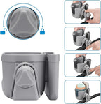 Accmor Stroller Cup Holder with Phone Holder, Bike Cup Holder, Universal Cup Holder for Uppababy Nuna Doona Strollers, 2-in-1 Cup Phone Holder for Stroller, Bike, Wheelchair, Walker, Scooter
