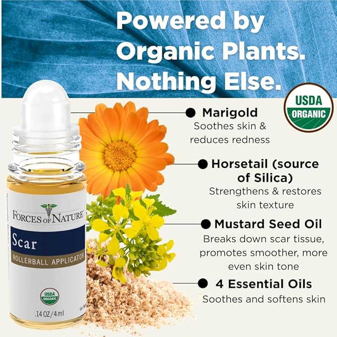 Forces Of Nature, Medicine Scar Control Rollerball Organic, 0.14 Fl Oz