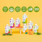 Serenity Kids 6+ Months USDA Organic Veggie Puree Baby Food Pouches | No Sugary Fruits or Added Sugar | Allergen Free | 3.5 Ounce BPA-Free Pouch | Carrot Spinach & Basil | 1 Count