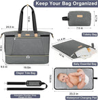 ITIEZY Diaper Bag Tote for Baby - Large Mommy Bag with Portable Changing Pad Pacifier Case, Hospital Bags Travel Baby Bag