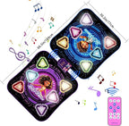 Dance Mat, 2025 Rechargeable Light-Up 2-Player Opposing Dance Pad with Bluetooth, 12-Button Music Dancing Toy, Christmas Birthday Gift for 3-12 Year Old Boys Girls