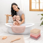 Comfy Cubs Muslin Baby Washcloths 6 Pack - Soft 6-Layer Cotton Wash Cloths for Sensitive Skin - 10"x10" Large, Gentle, Absorbent Infant Essentials for Newborn and Toddlers - Multi Girl