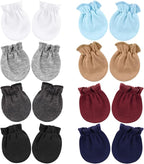 BQUBO Newborn Infant Toddler Mittens No Scratch Cotton Elastic Wrist Gloves Hypoallergenic for 0-6 Months Baby Boys Girls