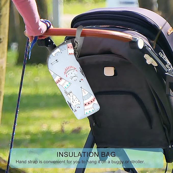Accmor Baby Bottle Tote Bags, Insulated Breastmilk Cooler Bag, Nursing Bottle Warmer Bag for Nursing Mom Daycare Travel