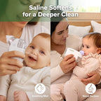 Haakaa Nasal Aspirator for Baby, 2-in-1 Electric Baby Nasal Aspirator with Sprayer – Baby Nose Sucker, Nose Sucker for Baby – 5 Adjustable Suction Levels up to 65kPa, Quiet, Music & Lights