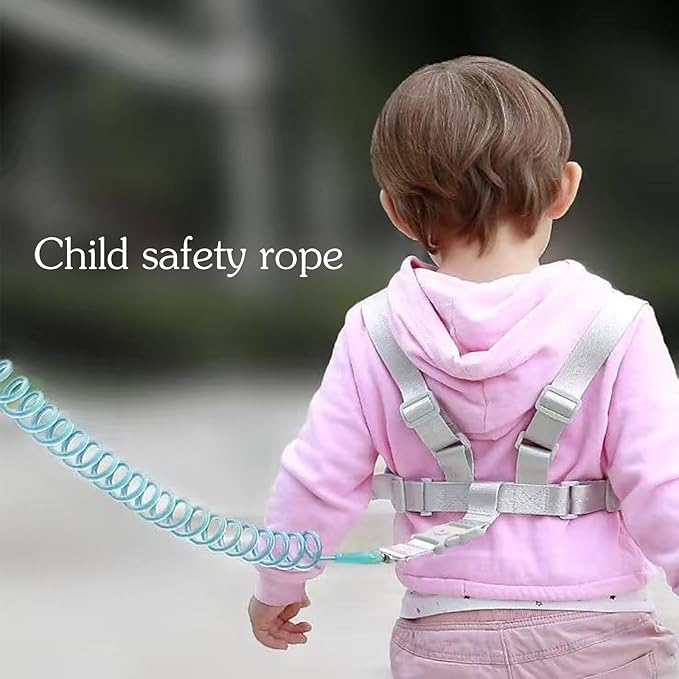 Toddler Leash for Walking, 2-in-1 Anti Lost Wrist Link & Baby Harness with Security Lock, 6.6Ft Long Rein for Boys & Girls 1-3 Years Old for Outdoor Activities, Park, and Travel（Blue）