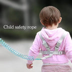 Toddler Harness Leash, 2-in-1 Anti Lost Leash with Safety Lock & Adjustable Wrist Link, 6.6ft Rein for Kids 1-3 Years, Baby Security Harness for Crowded Places, Travel, Shopping (Blue)