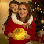 BRIGHTWORLD 7.1inch Galaxy Lamp 16 Colors Moon Lamp 3D Printing, Remote & Touch Control USB Rechargeable, Birthday Gifts for Women Room Decor Aesthetic（Black Hand Base）