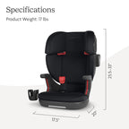 UPPAbaby Alta V2 High Back Booster Seat/Seven-Position, Active Support Headrest for Growing Children/SecureFit Integrated Belt Guide + Positioner/Cup Holder Included/Jake (Black Mélange)