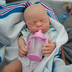 12" Reborn Baby Dolls, Full Silicone Baby Dolls, Realistic Soft Silicone Newborn Baby Doll, Real Full Body Silicone Reborn Baby Dolls with Feeding Accessories-Boy