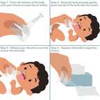 Innovo FSA/HSA Eligible Hospital Grade Silicone Twister Bulb Baby Ear Syringe and Nasal Aspirator, Sucks Snot and Mucus, Cleanable and Reusable, Clear