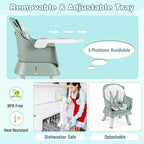 HONEY JOY 8 in 1 Baby High Chair, Convertible Highchair for Babies and Toddlers/Table and Chair Set/Building Block Table/Booster Seat/Stool/Toddler Chair with Safety Harness (Green)