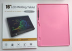 LCD Writing Tablet,16 Inch Colorful Screen Rechargeable Doodle Board Toddler Educational Toys for 3 4 5 6 Years Old Boys Girls Reusable Portable Drawing Tablet Christmas Toys Gifts for Kids (Pink)