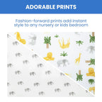 Delta Children Fitted Crib Sheets for Girls and Boys - Crib Sheet for Standard Crib and Toddler Mattresses - 28x52 Inch (Pack of 2), Safari Friends