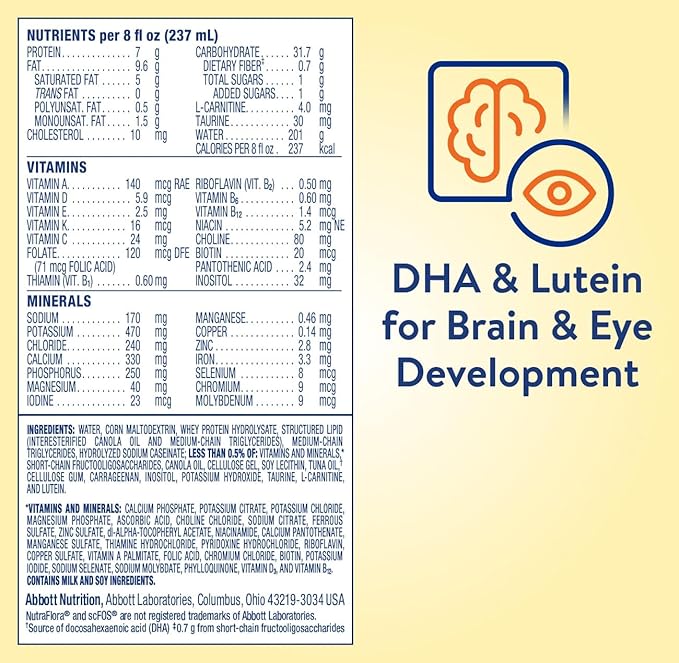 PediaSure Peptide 1.0 Cal, Peptide-Based Formula, Sole-Source Nutrition Drink for Tube Feeding or Oral Nutrition, Unflavored, 8-fl-oz Bottle, Pack of 24