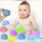 12 Pcs Sensory Balls for Toddlers, Sensory Baby Toys, Montessori Toy for Babies Squeeze, Infant Toys Soft Multi Ball Set Gifts with Bright Color Textured