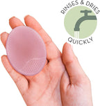 S&T INC. Exfoliating and Massaging Cradle Cap Bath Brushes for Baby, Silicone - 2 Inch x 2.5 Inch, Pink, 2 Pack