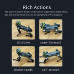 ELECFREAKS microbit Robotic Dog Xgo Kit, 12 Movable Joint DIY Programmable Full Metal Bionic Robot Kit, STEM Educational Project for Open Source Hardware(Without Micro:bit)