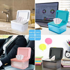 2 Pack Wet Baby Wipes Dispenser - Large Capacity Wipe Holder Seal-Designed Dust-Proof Wet Wipes Container Keep Diaper Wipes Fresh