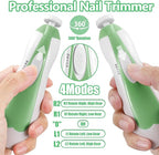 Baby Nail Trimmer Electric, 6 in 1 Baby Nail File Clippers Infant Grooming Kit Manicure Set for Toddler or Adults, Green