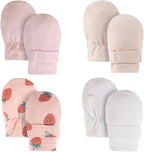 Newborn Baby Mittens Infant No Scratch Gloves Cotton Mitts for Baby Girls Boys