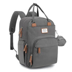 RUVALINO Diaper Bag Backpack, Multifunction Travel Back Pack Maternity Baby Changing Bags, Large Capacity, Waterproof and Stylish, Iron Gray