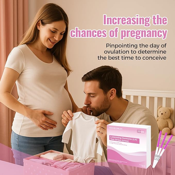 20 Packs LH Ovulation Test Strips Easy to Use Ovulation Tracker Kit Accurate Fertility Tracking for Women Quick Results at Home Use