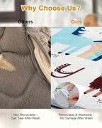 Premium Foam Baby Play Mat 71" x 59" – Removable & Machine Washable Cover, Extra Thick Padding Playpen Mat, Non-Slip Crawling Mat, Easy to Clean for Infants, Toddlers & Babies