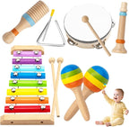 Montessori Toys for 1 2 Year Old,Musical Instruments for Toddlers 1-3 ,Baby Wooden Toy Set,Educational Music Toys Stocking Stuffers for Boys Girls Age 1 2 3 Year Old