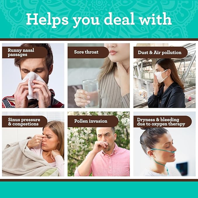 GuruNanda PreMixed Saline Packets for Nasal Rinse (192 Count), All Natural Sinus Rinse Packets to Help with Allergies & Congestion Relief, 0.08oz Each