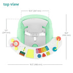 Infantino Music & Lights 3-in-1 Discovery Seat and Booster - Convertible Booster, Infant Activity Seat and Feeding Seat with Electronic Piano for Sensory Exploration, for Babies and Toddlers, Mint