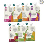 Serenity Kids Certified Organic Baby Food Veggie Puree Pouches Variety Pack - 18 x 3.5 oz for 6+ Months - No Added Sugar & Allergen Free - BPA-Free Packaging - Baby Food Pouches - Pouches Toddler