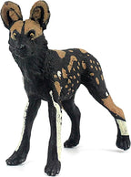 FUNSHOWCASE African Jungle Animals Wild Dog Toy Figure Realistic Plastic Figurine Height 2.8-inch