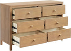 Soho Baby Everlee 6 Drawer Dresser, Honey Wood