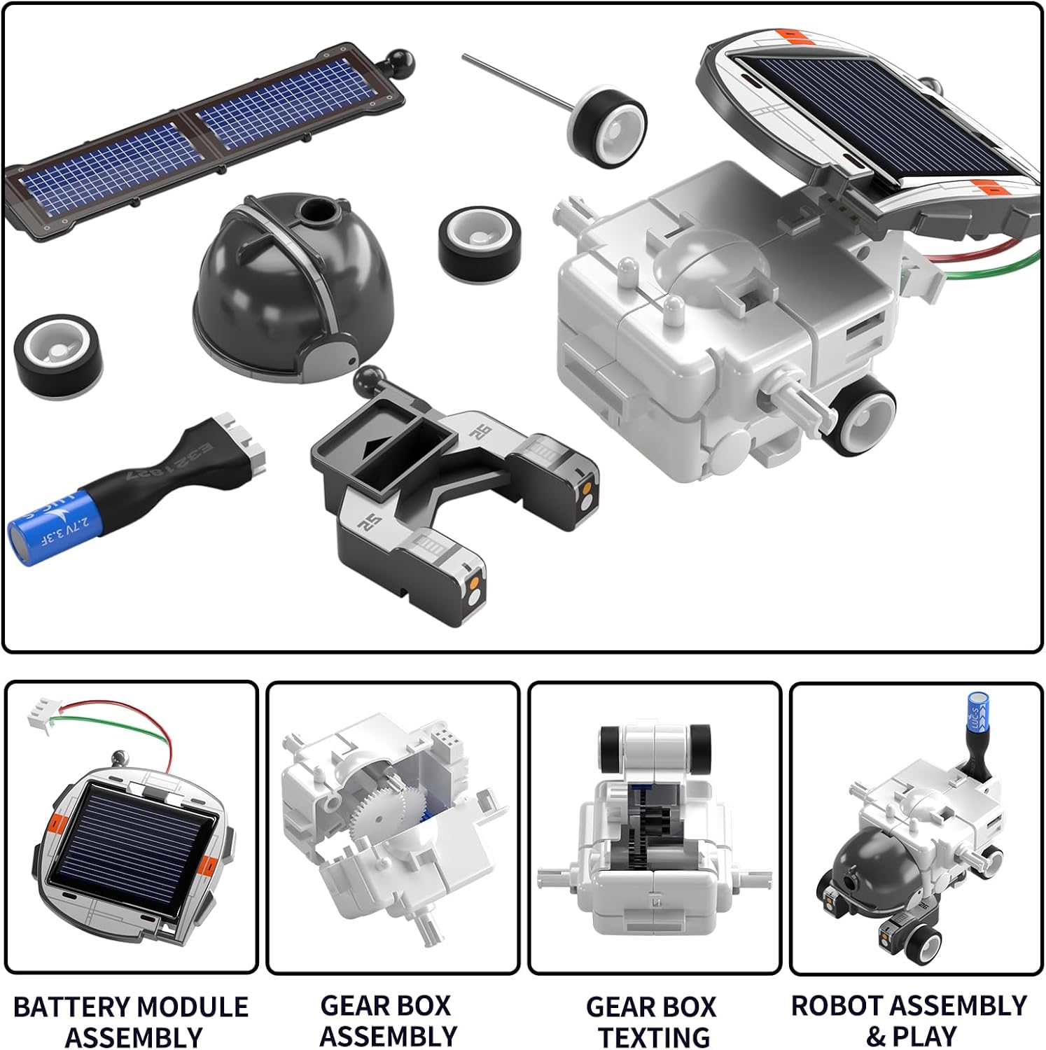 STEM Projects for Kids Ages 8-12, Science Kits for Boys 8-14, 6-in-1 Solar Robot Space Toys Building Science Kits Gifts for 7 8 9 10 11 12 13 Year Old Boys Girls Teen