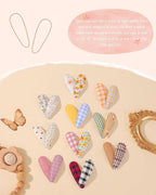 doboi 40Pcs Toddler Hair Clips Hair Barrettes Baby Girl Hair Bows Clips Floral Print Non Slip Snap Hairpins Flower Hair Clips for Girls Kids Toddler Hair Accessories