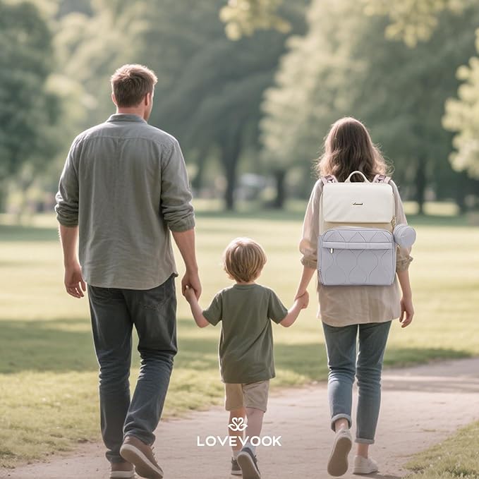 LOVEVOOK Diaper Bag Backpack, Baby Travel Bags for Boys & Girl, Toddler Waterproof Diaper Bag w/Changing Pad, Stroller Straps, Pacifier Case, Newborn Essentials Must Haves Mom