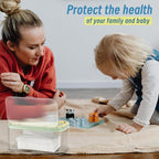 Baby Wipes Dispenser, Holder Container Large Capacity Keep Wipes Fresh & Easy to Open (Gold+Green)