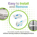 Adjustable & Reusable Child Safety Cabinet Locks & Latches, Baby Proofing Door Window, Cabinet, Toilet, & Refrigerator Lock, Child Safety Strap Locks with Adhesive Pads, Pack of 6, Silver - Wonderkid