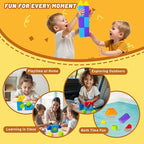 Magnetic Blocks for Kids 4-8, 24PCS Large Magnet Stacking Blocks with Multiple 3D Shapes, Montessori & Sensory Learning Toys, Magnetic Building Toys for Boys & Girls Ages 4+