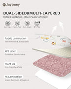 Baby Play Mat 59x71 Inch, 2 in 1 Fabric & XPE Dual-Sided Design Foldable Play Mats for Babies and Toddlers, Waterproof & Anti-Slip Baby Mat for Floor, Portable Baby Foam Crawling Mat with Travel Bag