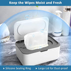 4 Pieces Wipes Dispenser Baby Wipes Case Container Case Wet Wipe Holder with Sealing Design Refillable Baby Wipe Dispenser Easy Open and Close (Gray)
