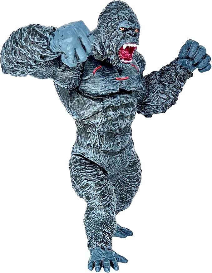 TwCare Giant King Kong vs Godzilla Attack Action Figure 11” Movie Series Fight Mode Gorilla Ape Solid Wild, Travel Bag