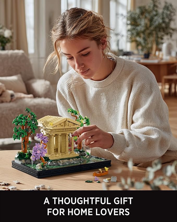 Nifeliz Italian Garden Building Set, a Roman-Inspired Display Model for Home or Office, Thoughtful Gift for Those Who Value Atmosphere and Culture (1,733PCS, NF10319)