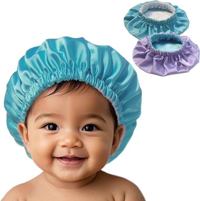 AKISS Baby Infant Newborn Toddler Satin Silk Hair Bonnet Cap for Sleeping 0-3 0-6 3-6 6-12 Months 1-2 1-3 Years