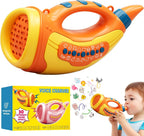 Voice Changer Toy for Kids 5-7: Animal Sounds Horn 30 Fun Sound Effects & Lights Voice Changer Device Kids Hunting Toys Nature Exploration Outdoor Toys for Boys Girls Ages 3-8 Olds, Orange