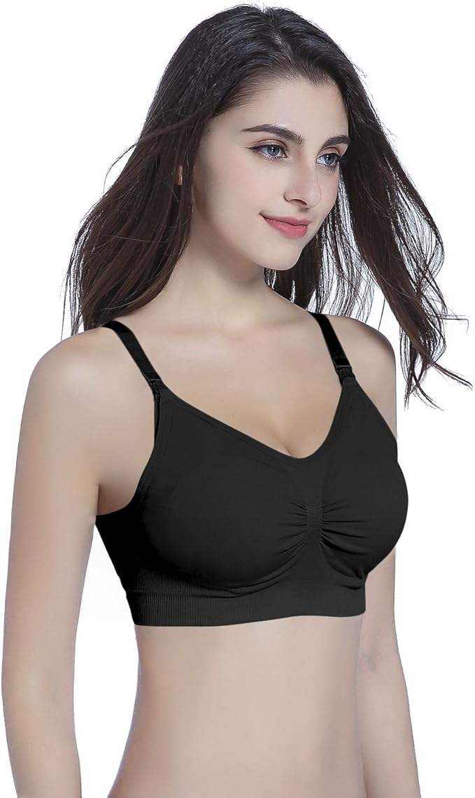 Suekaphin 5PACK Nursing Bra Wireless Bra Women's Sleeping Maternity Bra Breastfeeding Bra