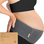 KeaBabies Maternity Belly Bands for Pregnant Women - Soft & Breathable Pregnancy Belly Support Band, Adjustable Maternity Belt for Back, Pelvic Support, Comfortable, Easy to Use (Mystic Gray, M/L)