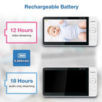 VTech 2-Cameras Smart WiFi Baby Monitor with 1080p FHD Video, Free App with Motion Video, Sound/Motion Detection and Notifications, 7" IPS Display with Split-Screen, Pan-Tilt-Zoom: Smart HQ Max Twin