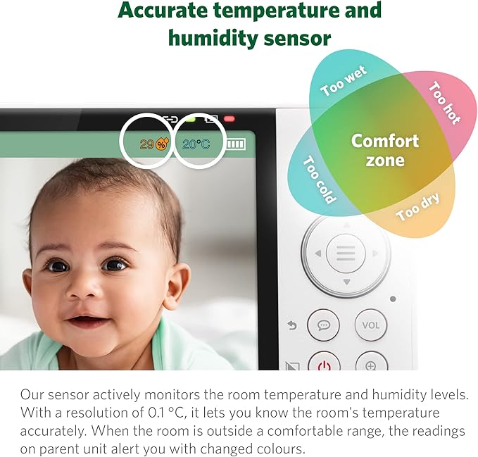 LeapFrog LF925HD Baby Monitor with Camera and Audio,1080p WiFi Remote Access Baby Monitor, 360° Pan & Tilt Camera, 8X Zoom, 5” 720p HD Display, Color Night Light &Vision, Two-Way Talk